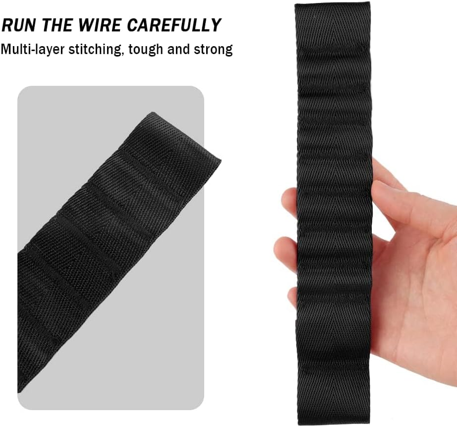 2PCS Door Limiting Straps Compatible with Wrangler CJ YJ TJ JK JKU JL JLU 1985-2023,9Inch Adjustable Heavy Duty Door Check Limiting Straps with Load 1000 Lb,Unique Car Door Guard (Black) image number 4