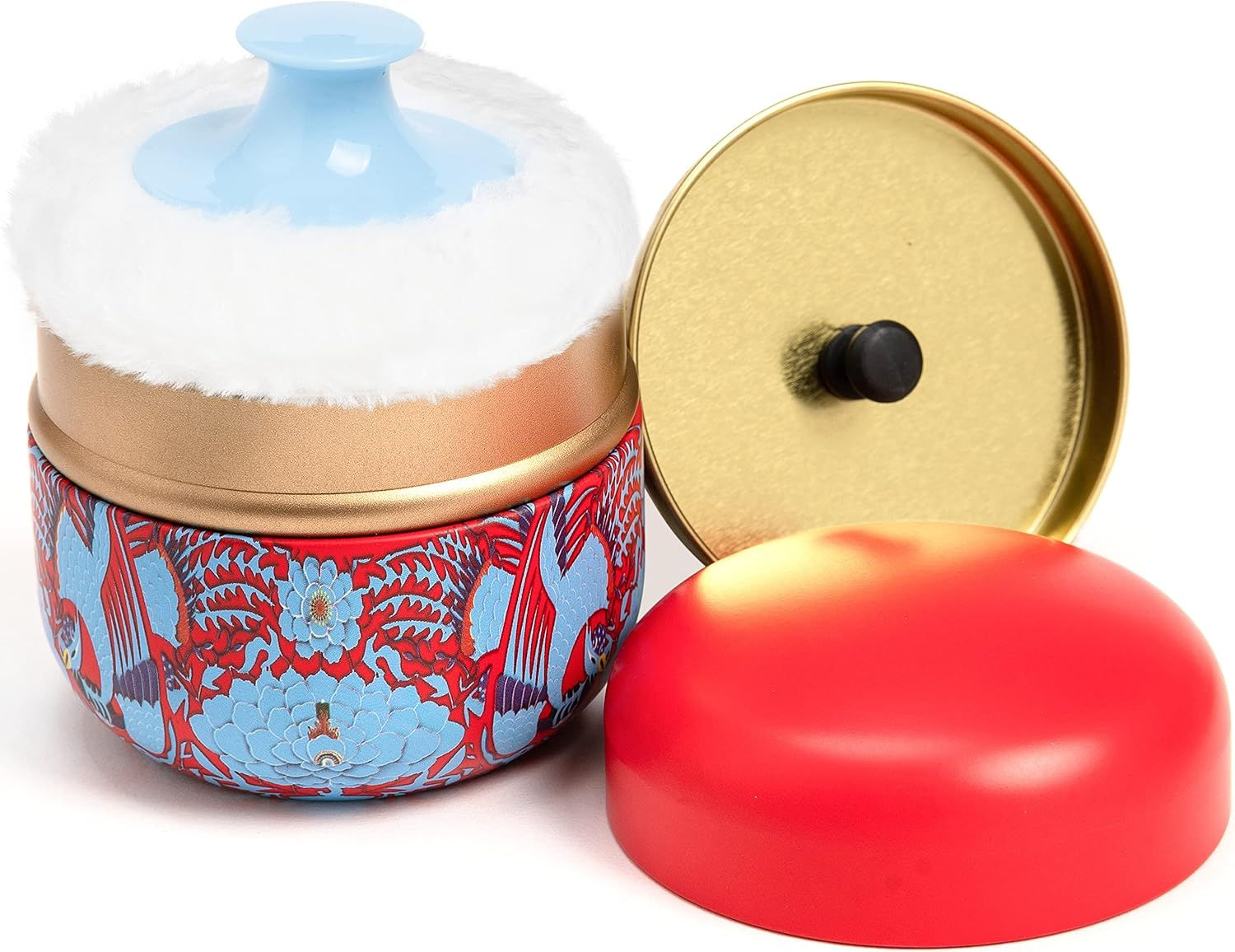 WEMEGA Body Powder Case with Powder Puff and Tea Box for Baby and Women - Travel Size (Abstract Totem) image number 5
