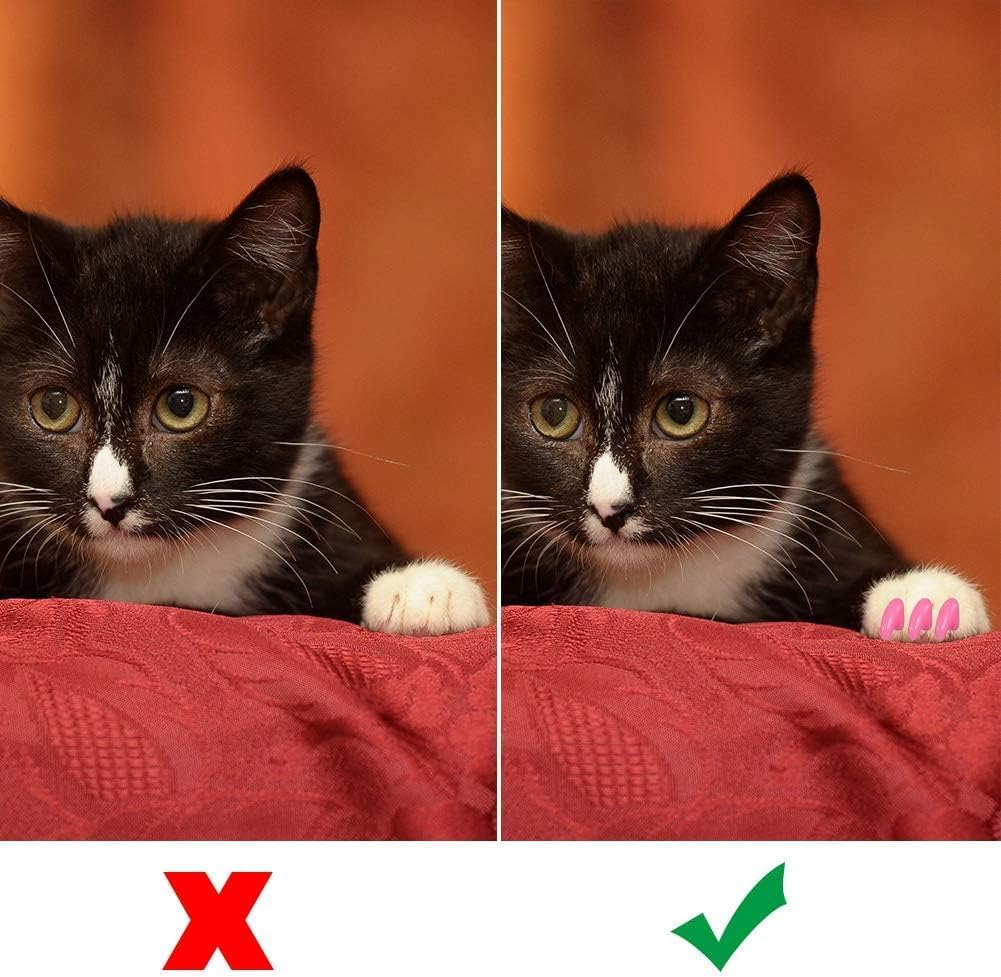 140Pcs Colorful Soft Cat Nail Caps - Pet Claw Covers for Kitty Paws - Designer Control Off image number 6