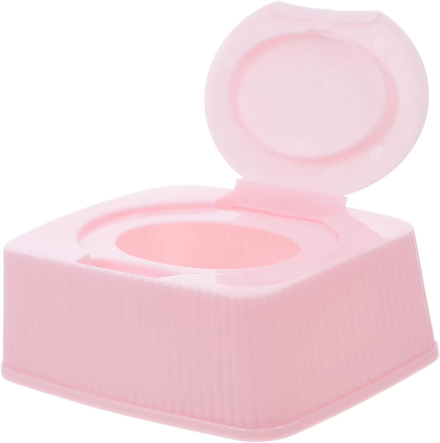 Baby Wipes Dispenser Flip Lid Dustproof Storage Case Refillable Portable Wipe Container for Nursery Bathroom Travel, Pink image number 4