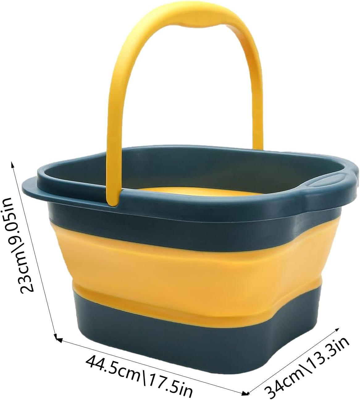 Portable Foot Bath - Foldable Foot Bath Basin 15L - Portable Foot Spa Bucket Foot Soak with Handle for Camping, Travel, Laundry Borato