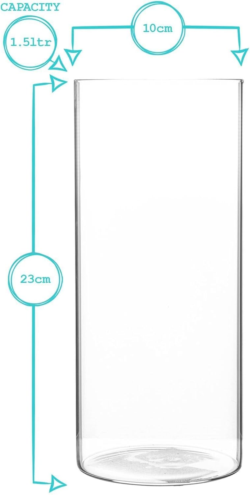 Argon Tableware Scandi Storage Jars with Wooden Lids - 1500Ml - 6 Pack - Modern round Organisation Container Glass Jar for Kitchens, Pantry, Bathrooms, Utility Rooms