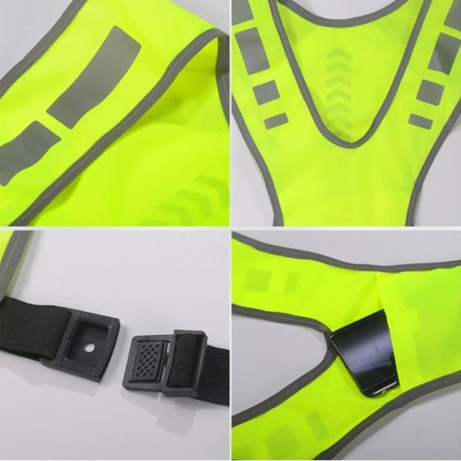 Reflective Vest, Flexible Adjustable Safety Vest for Bike, Reflective Vest for Men and Women, Adjustable Safety Vest for Bicycle, Breathable Running Vest with High Visibility image number 2