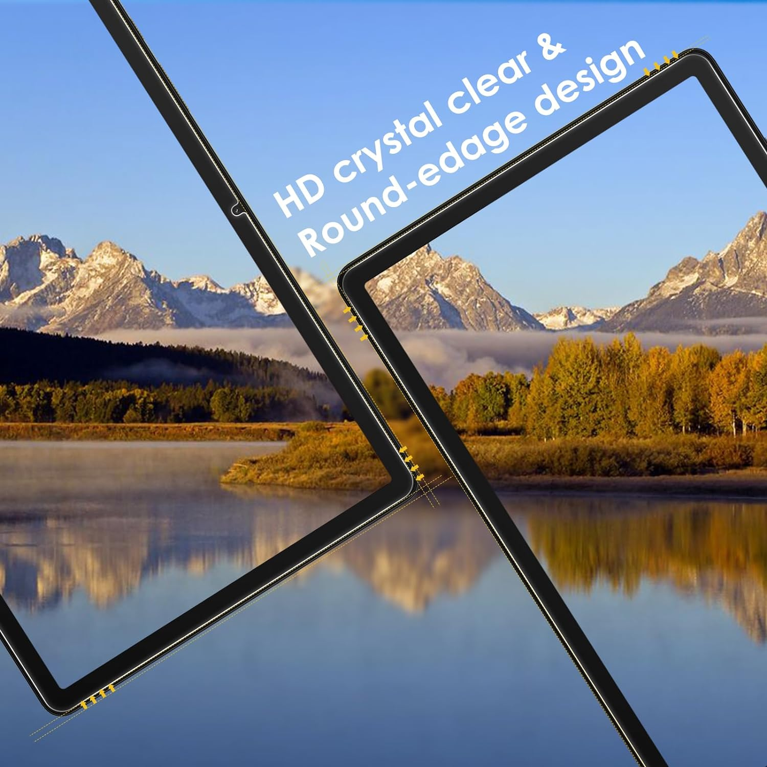 Bighan 2 Pack Screen Protector Compatible with Samsung Galaxy Tab A9 plus 11 Inch, 9H Hardness Tempered Glass Film Clear Anti-Bubble Full Coverage Foil image number 5