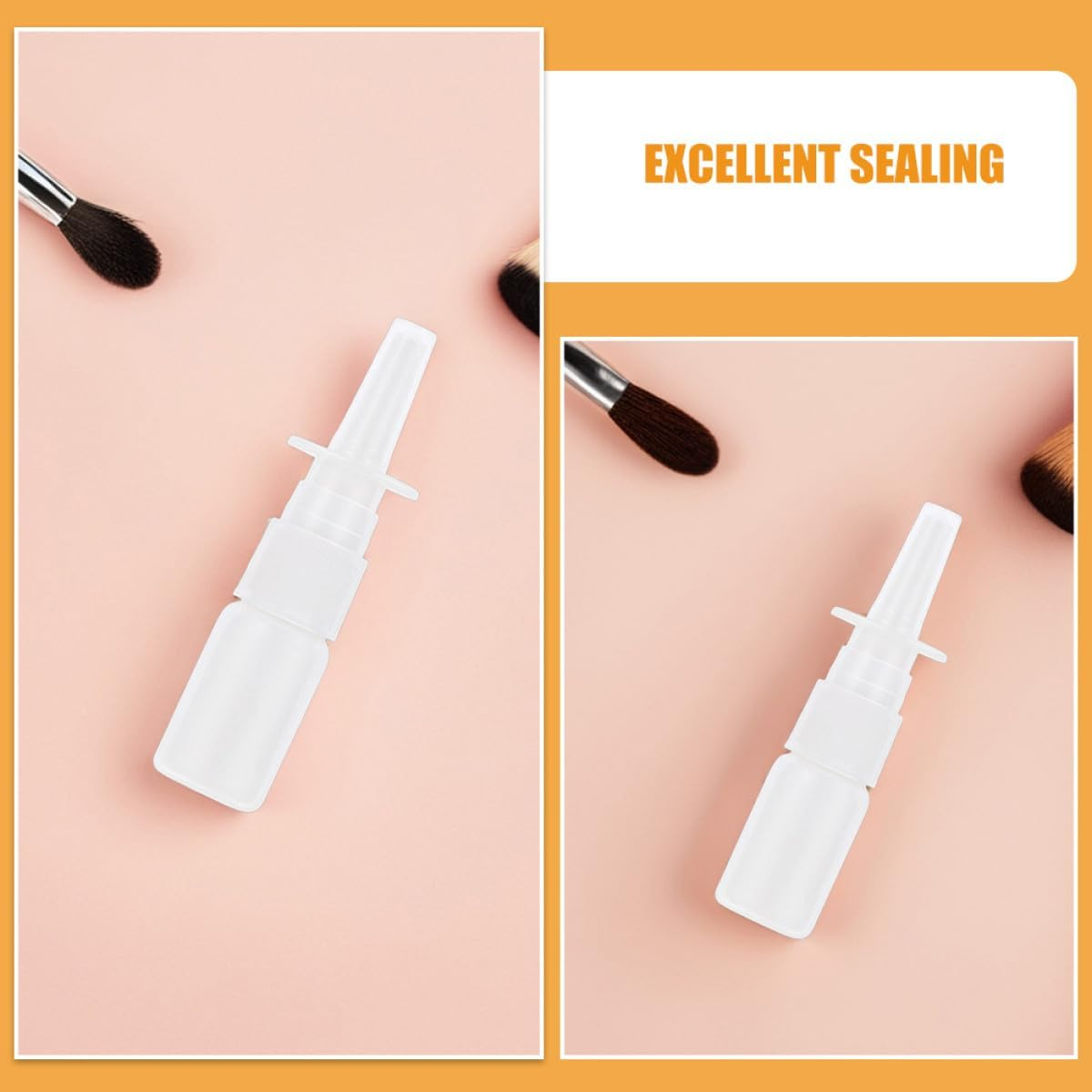 WRITWAA 50Pcs Empty Spray Bottles Plastic Reusable Fine Mist Nasal Atomizer Spray Tube Bottles for Travel Makeup