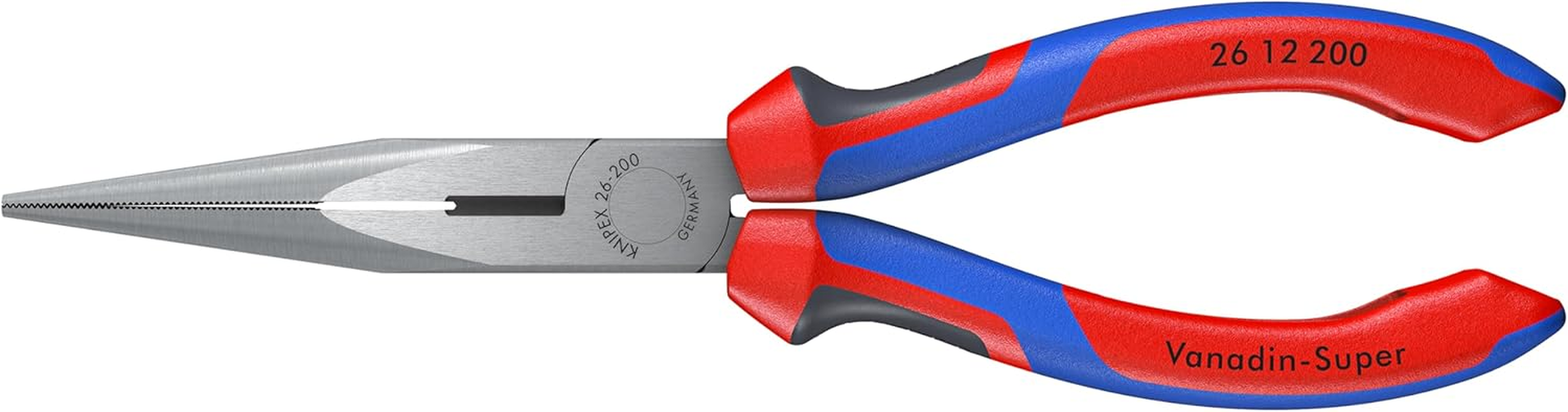 KNIPEX Tools - Long Nose Pliers with Cutter, Multi-Component (2612200), Multi-Colour, 8 Inches image number 6