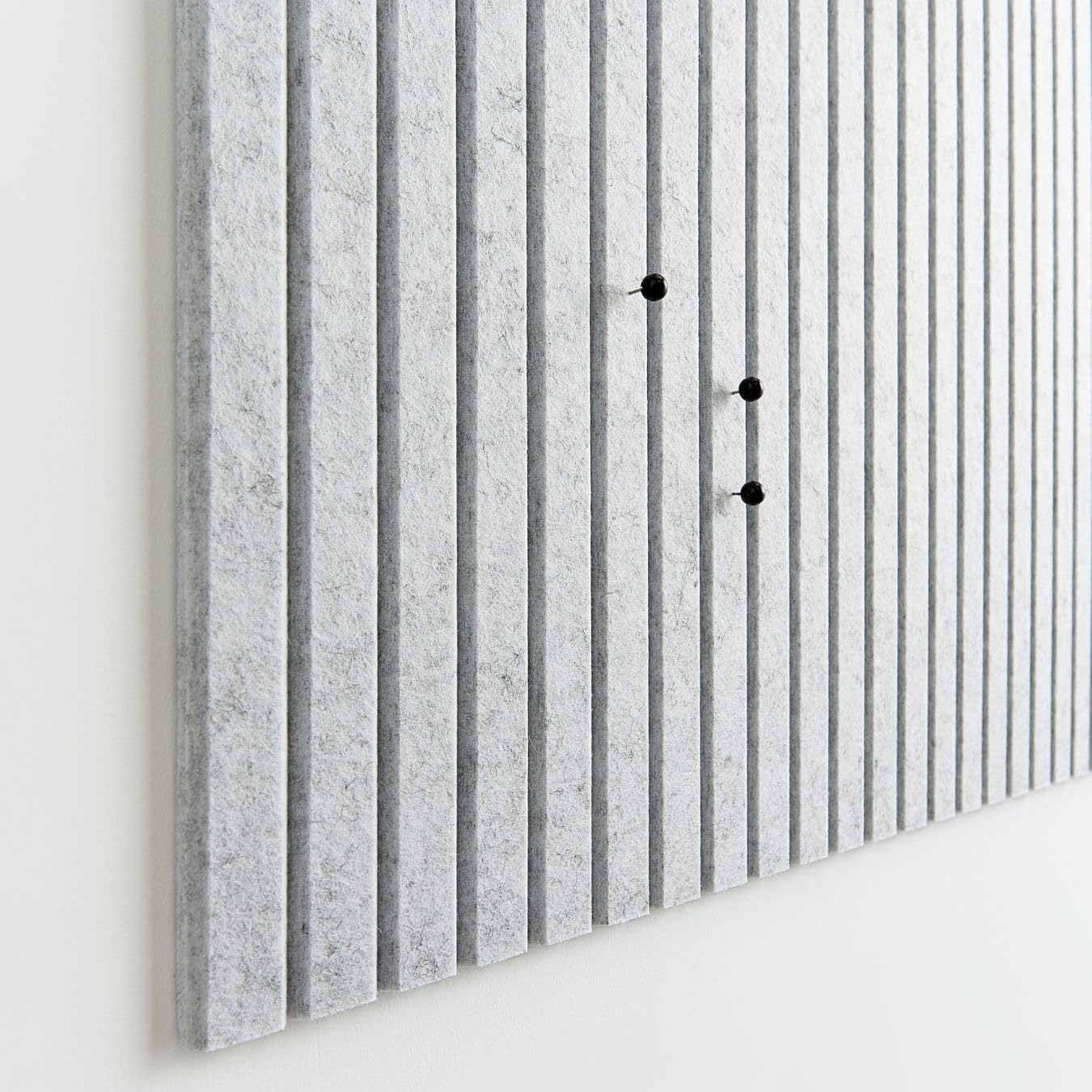 Large Cork Board for Office Black Felt Board Alternative - Slat Wall Paneling, Felt Bulletin Board Tiles for Office Wall Decor, Push Pin Board Wall Organizer for Office -12-Pack (Marble White) image number 1