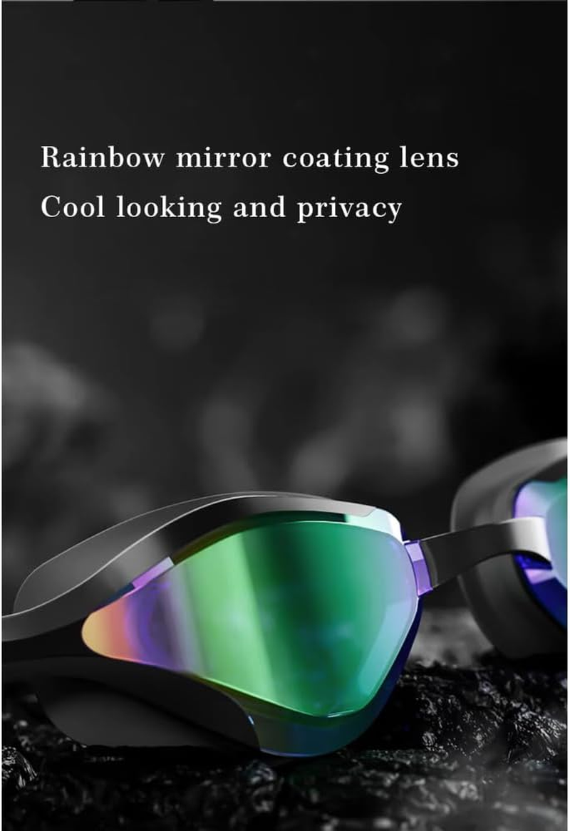 JEORGE Adult Racing Competition Swimming Triathlon Anti-Fog UV Protection Swim Goggles