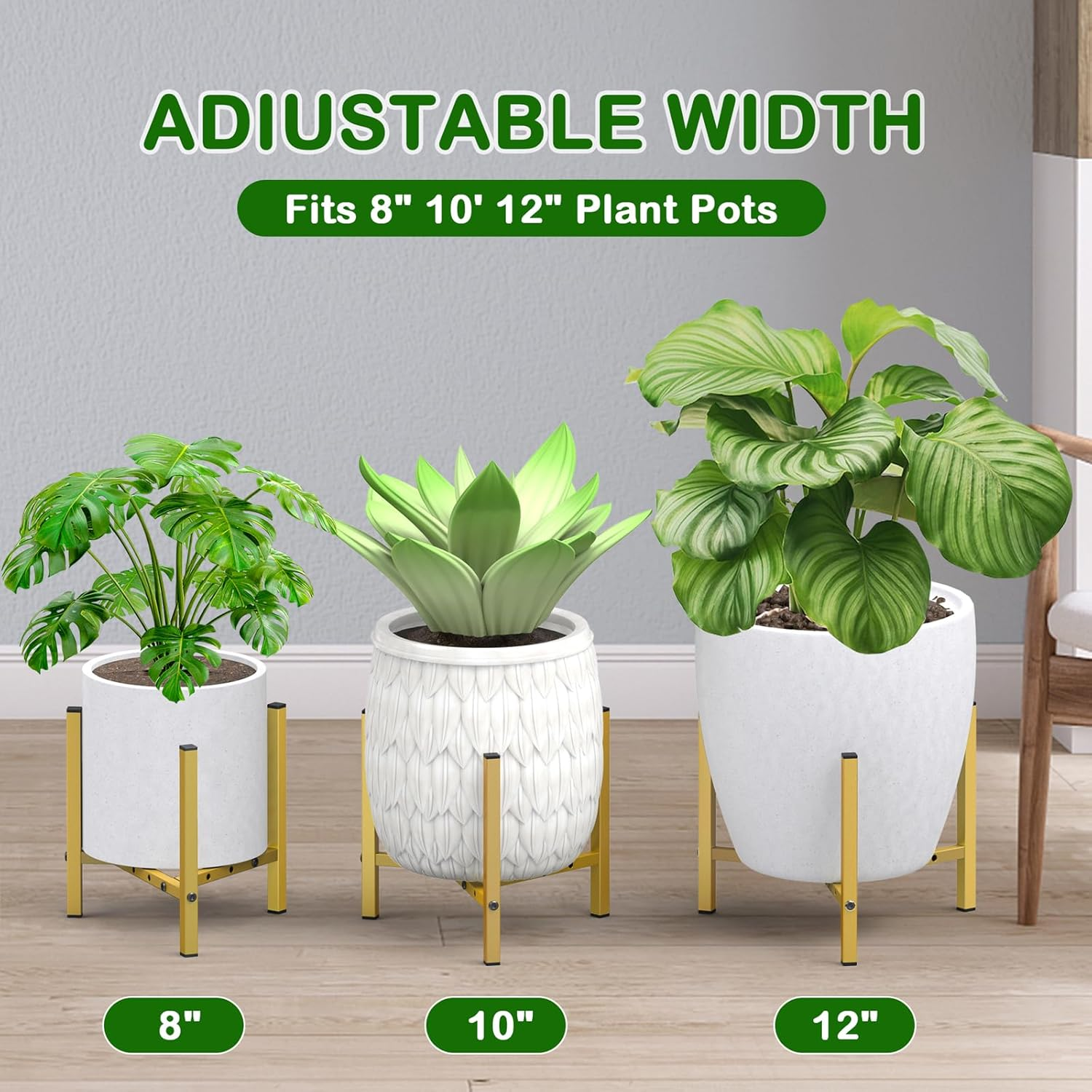 Flower Stand Decoration Flower Pot Shelf Iron Pot Stand Planter Holder for Flower Pot Home Garden Corner Porch Wedding Garden Home Decoration (Pot and Plant Not in The image number 5