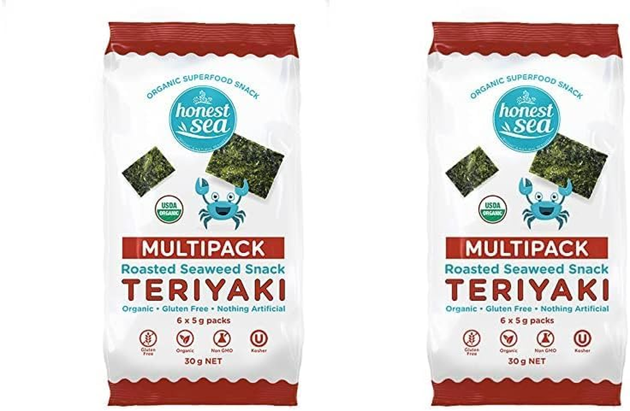 Honest Sea Teriyaki Seaweed 5 G, Pack of 6 image number 1