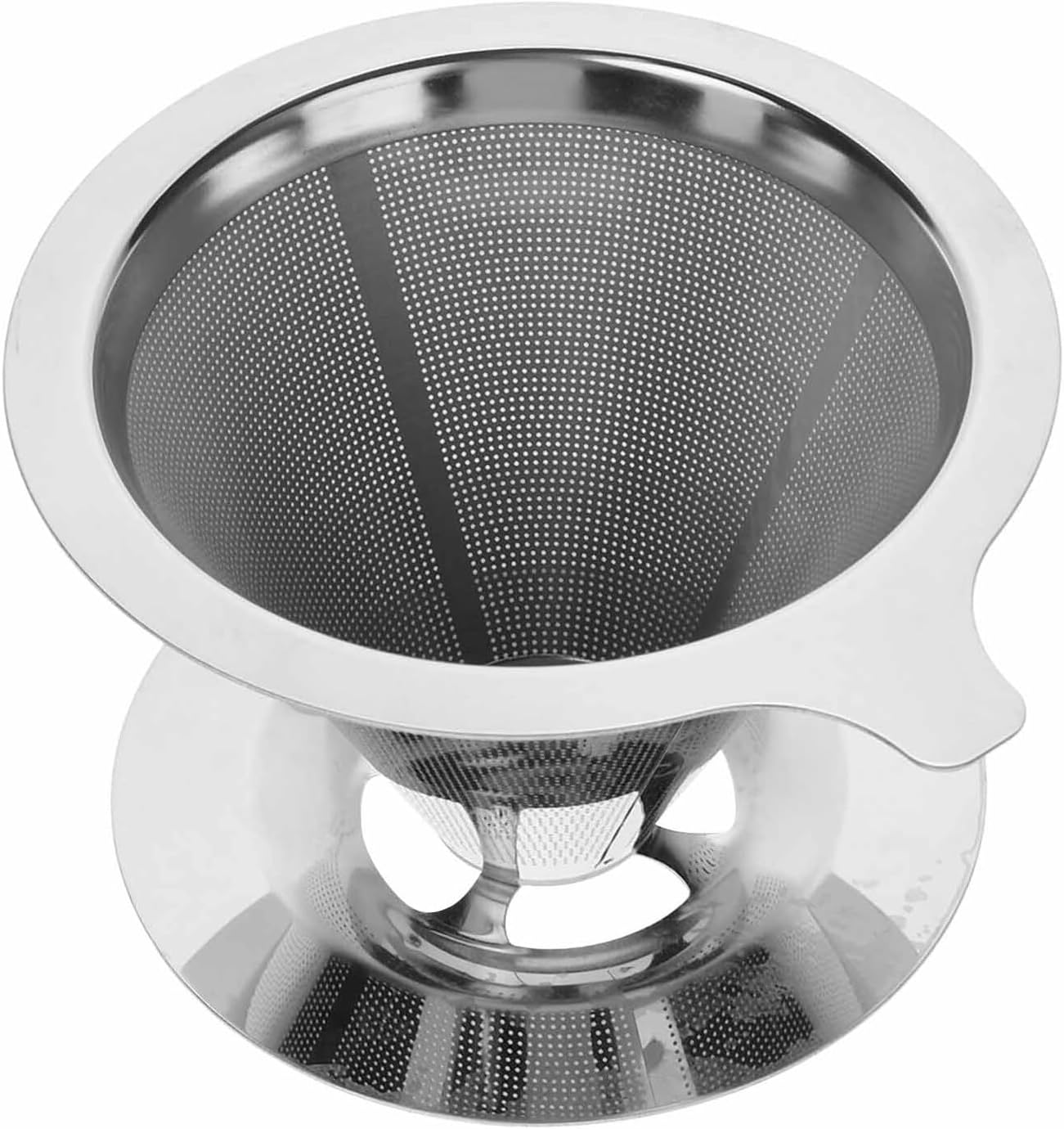 BESPORTBLE Stainless Steel Coffee Dripper Double-Layer Filter American-Style Funnel Design Reusable Tea and Coffee Filter for Home Brewing Easy to Clean image number 5
