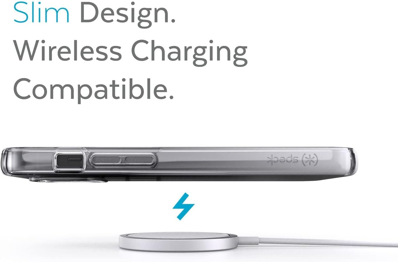 Speck Presidio Perfect-Clear Ombre Mobile Case for Iphone 13, Clear/Atmosphere Fade image number 3