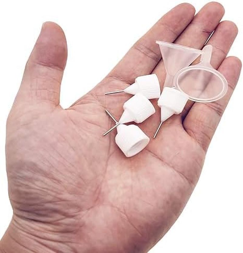 LALOCAPEYO Precision Tip Applicator Bottle, Glue Applicator Bottles, 15 PCS 10Ml Precision Tip Applicator Bottles with 3Plastic Funnels, for Acrylic Painting(Precision Tip Bottle) image number 3