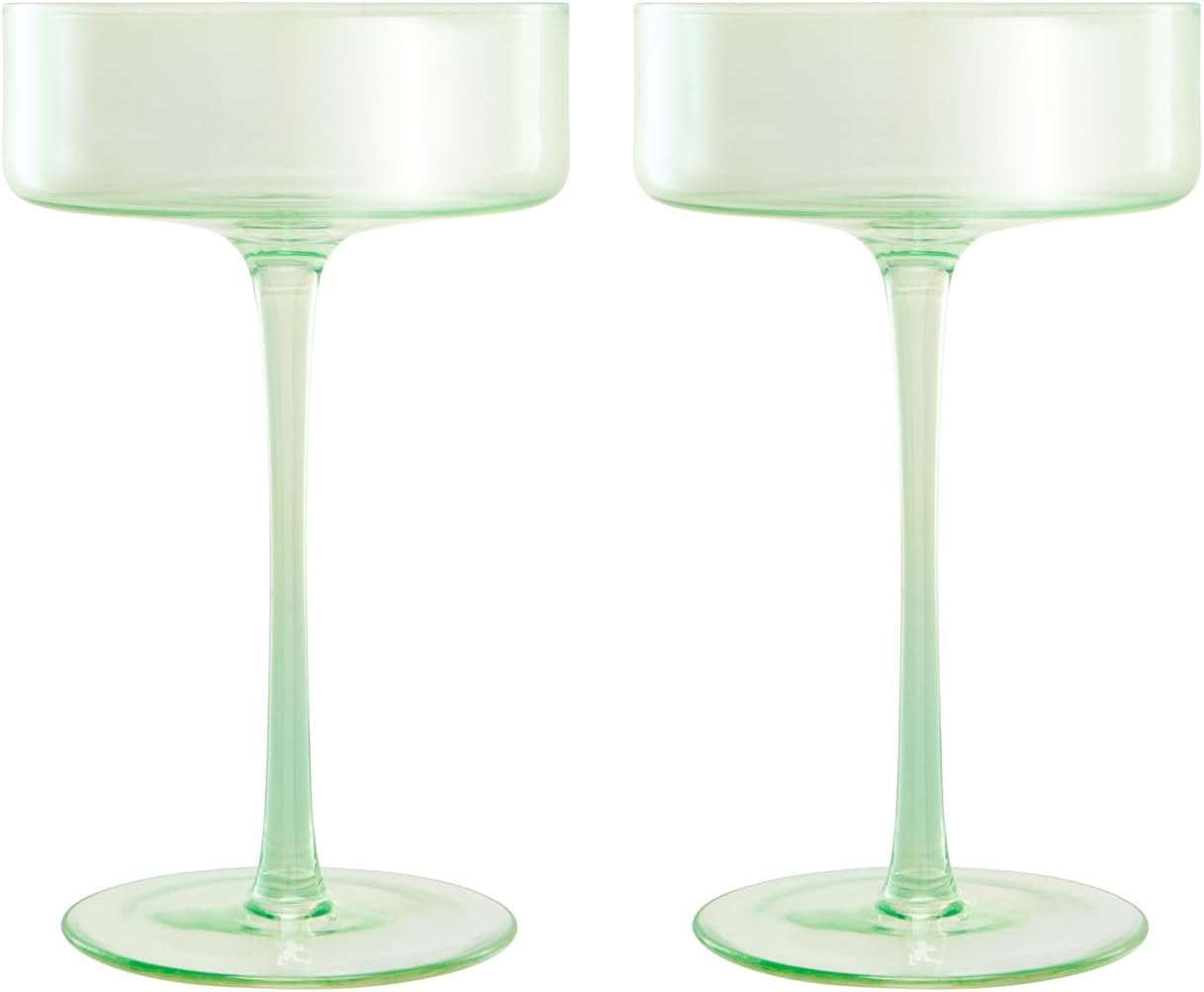 Maxwell & Williams Glamour Coupe Glass 240ML Set of 2 Blue Gift Boxed