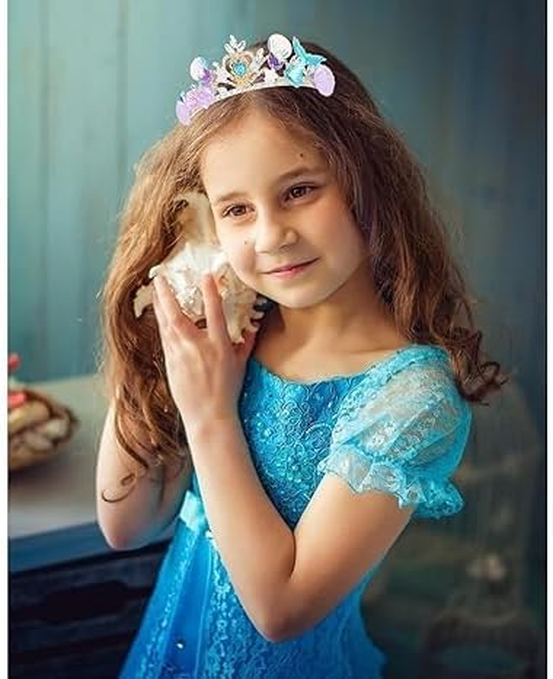 1PCS Mermaid Crown Hair Accessories: Fish Scales, Seashell Headband Tiara for Women, Girls - Costume, Birthday Party, Halloween, Prom Gifts image number 3