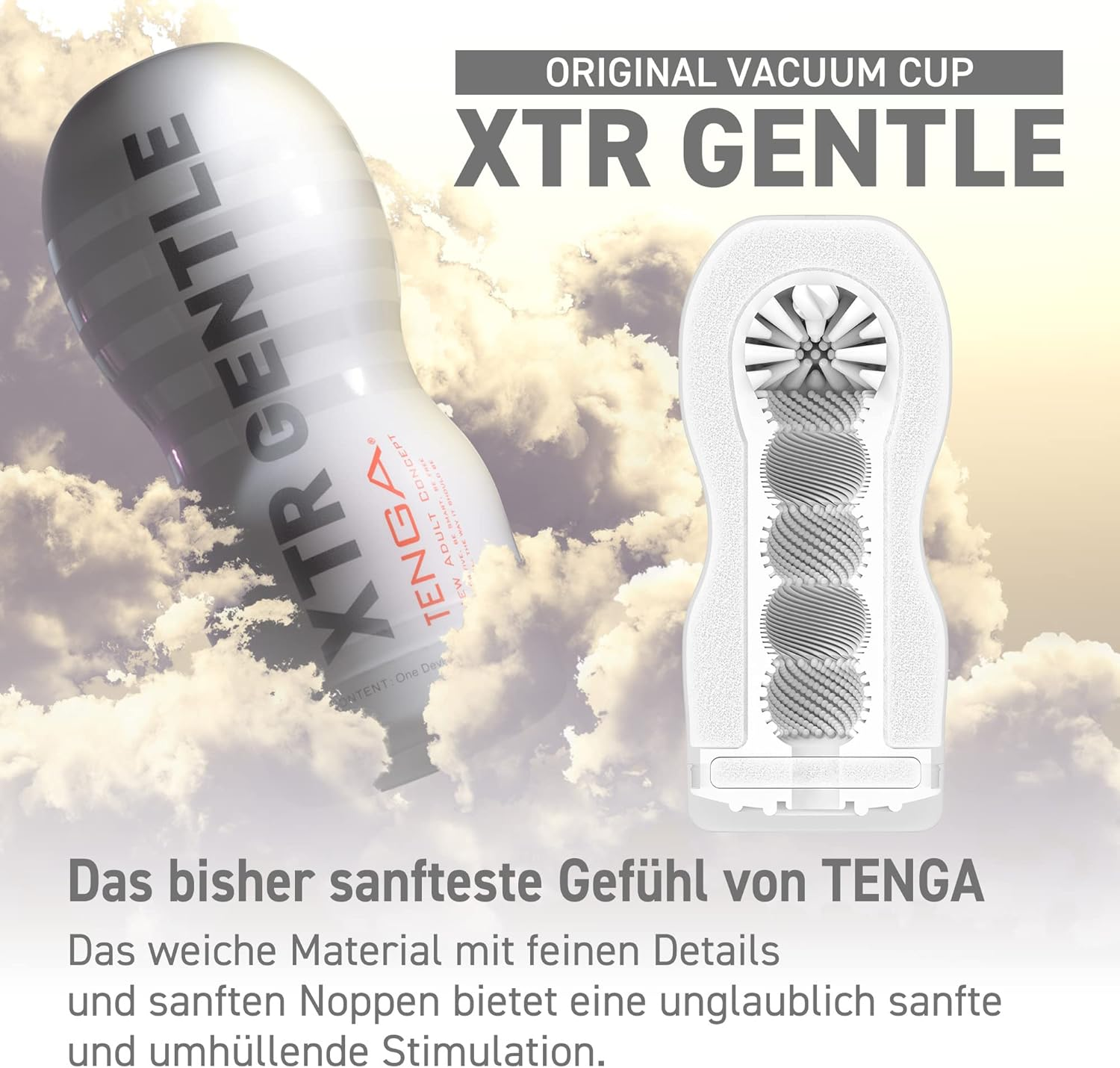 Tenga Original Extra Gentle Vacuum Cup Male Masturbator, White