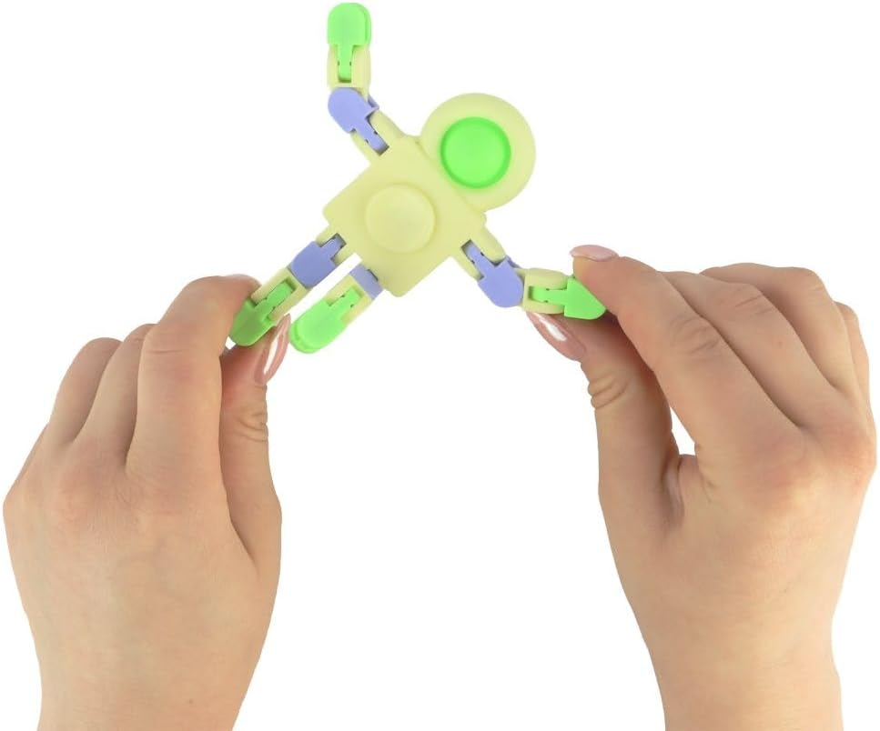 Keycraft Fidget Robot, Pop, Bend and Spin, Pastel Colour, Sensory Toy for Kids and Adults, Tactile Stress Relief, Creative Play, Compact and Portable, Engaging Fidget Companion image number 3