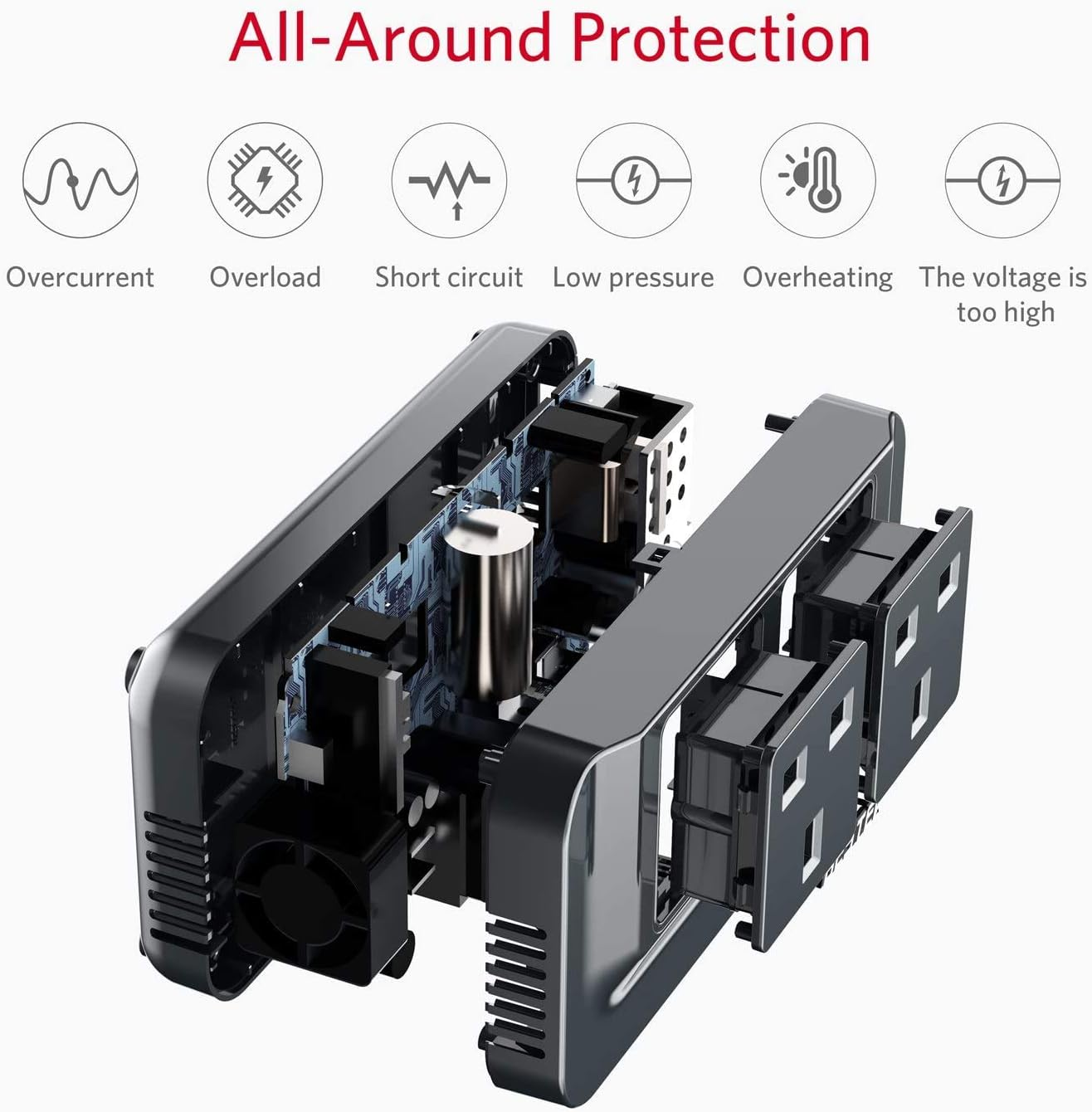 BESTEK 200W Power Inverter DC 12V to AC 230V 240V Car Voltage Converter Transformer with 3-Pin Sockets & 4-USB Ports image number 6