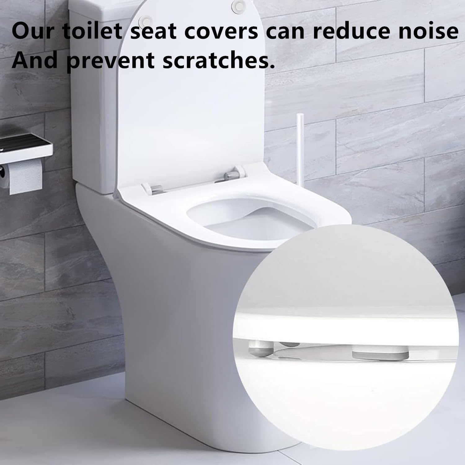 20 PCS White Universal Toilet Lid Cushions Pads Anti-Noise Replacement Seat Lid Buffers,Toilet Bumper Replacement Cushioning Pads for Home Hotel Bathroom Toilet Seat and Toilet Lid image number 3