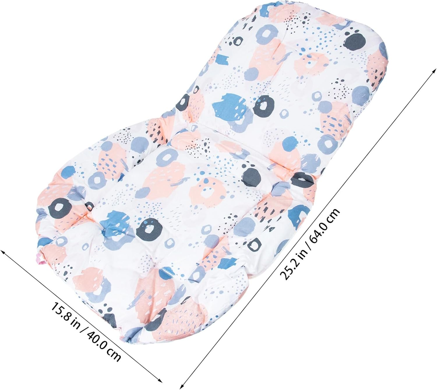 FRCOLOR Colorful Cart Seat Cushion Soft Insert Pram Liner Cushion Warm Winter Dining Chair Pad for Boys Stroller and Feeding Seat image number 5