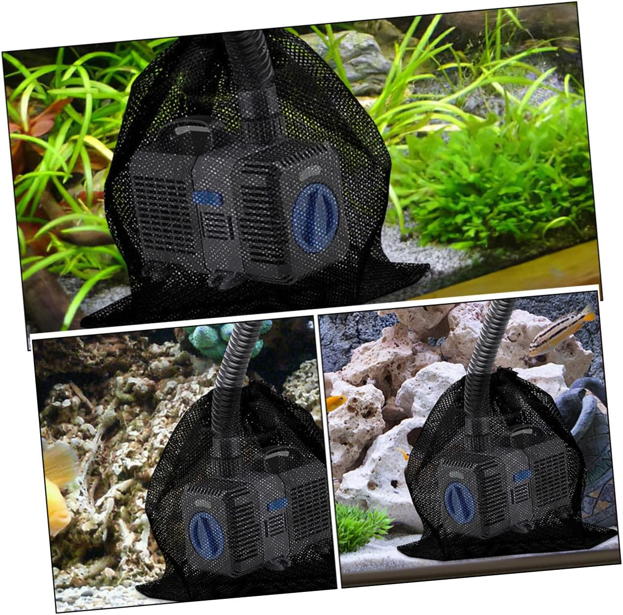 4Pcs Polyester Pump Filter Bags with Drawstring Mesh Mesh Bag for Swimming Pool Pumps Lightweight Tear-Resistant Filter Pouch for Debris Protection image number 1