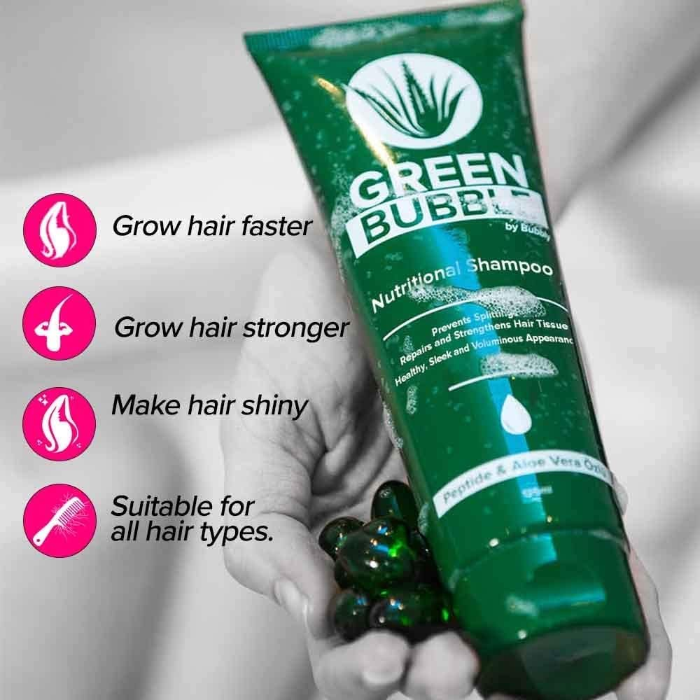Green Bubble Hair Growth Set by Bubbly (Pack of 3) image number 6