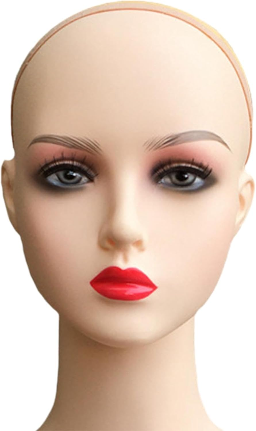 Eigell Female Wig Head Mannequin with Shoulder Smooth Durable Multifunctional Wig Display Model Manikin for Wigs Making Styling Earrings Hairpieces, Style A - Style B image number 2