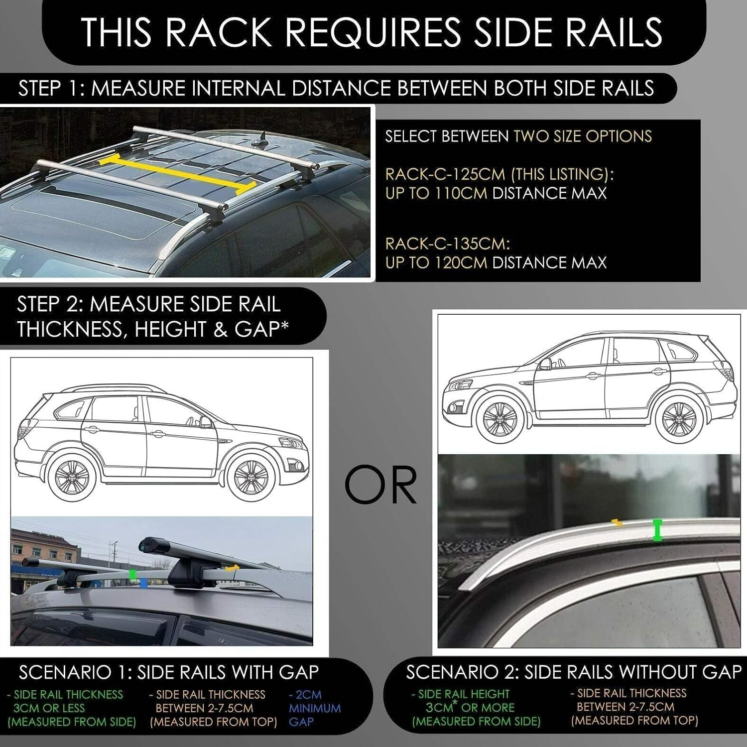 Elora Car Roof Rack Cross Bars Luggage Carrier Vehicle Lockable Adjustable 125Cm image number 1
