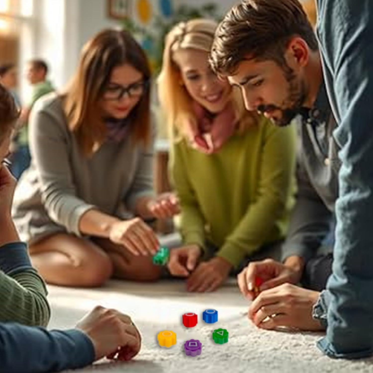 Frolusian Gonggi Game,Gonggi Weighted Korean Game,5 Premium Marbles + Box, Traditional Toss & Catch Dexterity Training, Suitable for Family Gatherings and Social Use(Pink) image number 1