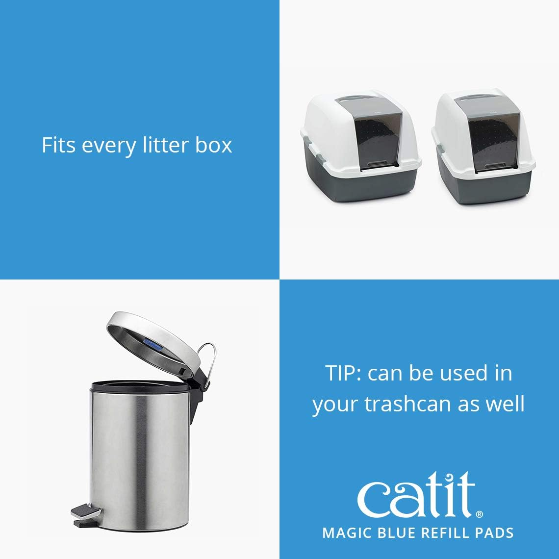 Catit Magic Blue Cat Litter Box Air Purifier, Refill Pads image number 1