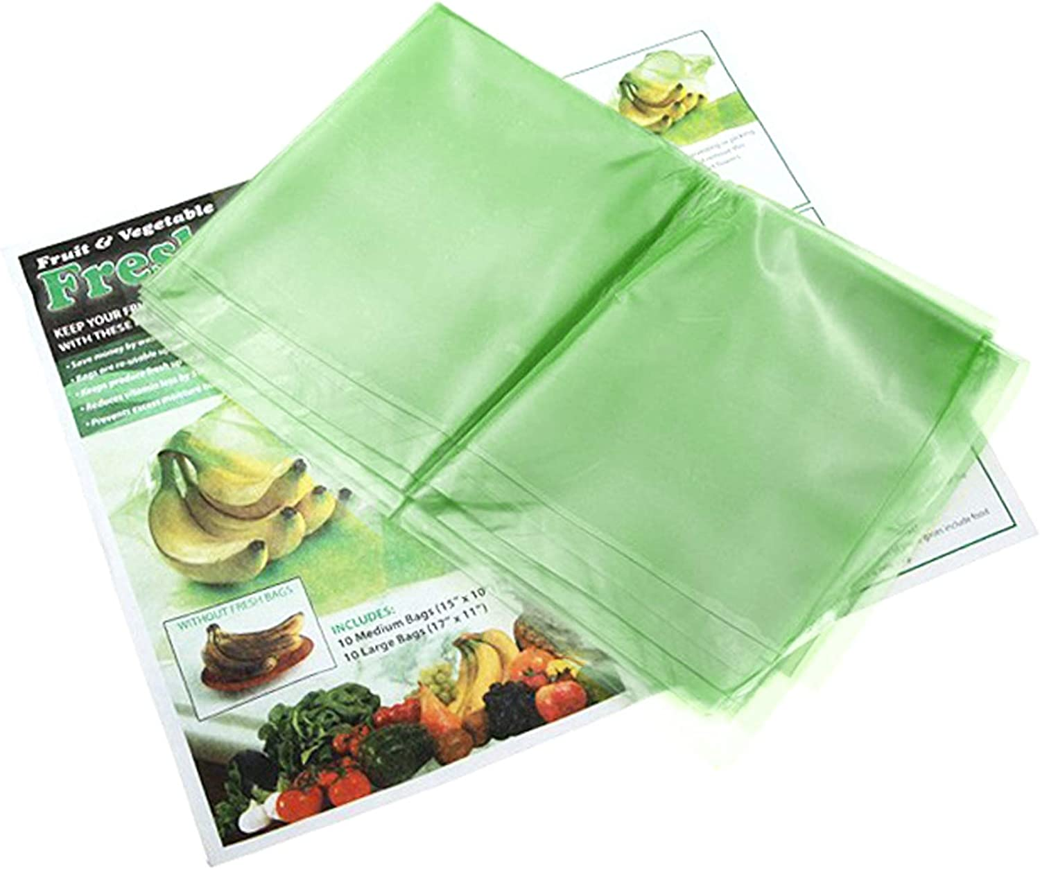 Keep It Fresh Produce Bags Reusable Freshness Green Bags for Fruits & Vegetables,Food Storage Bags Keeps Fruits, Vegetables and Cut Flowers,Fresh Longer image number 4