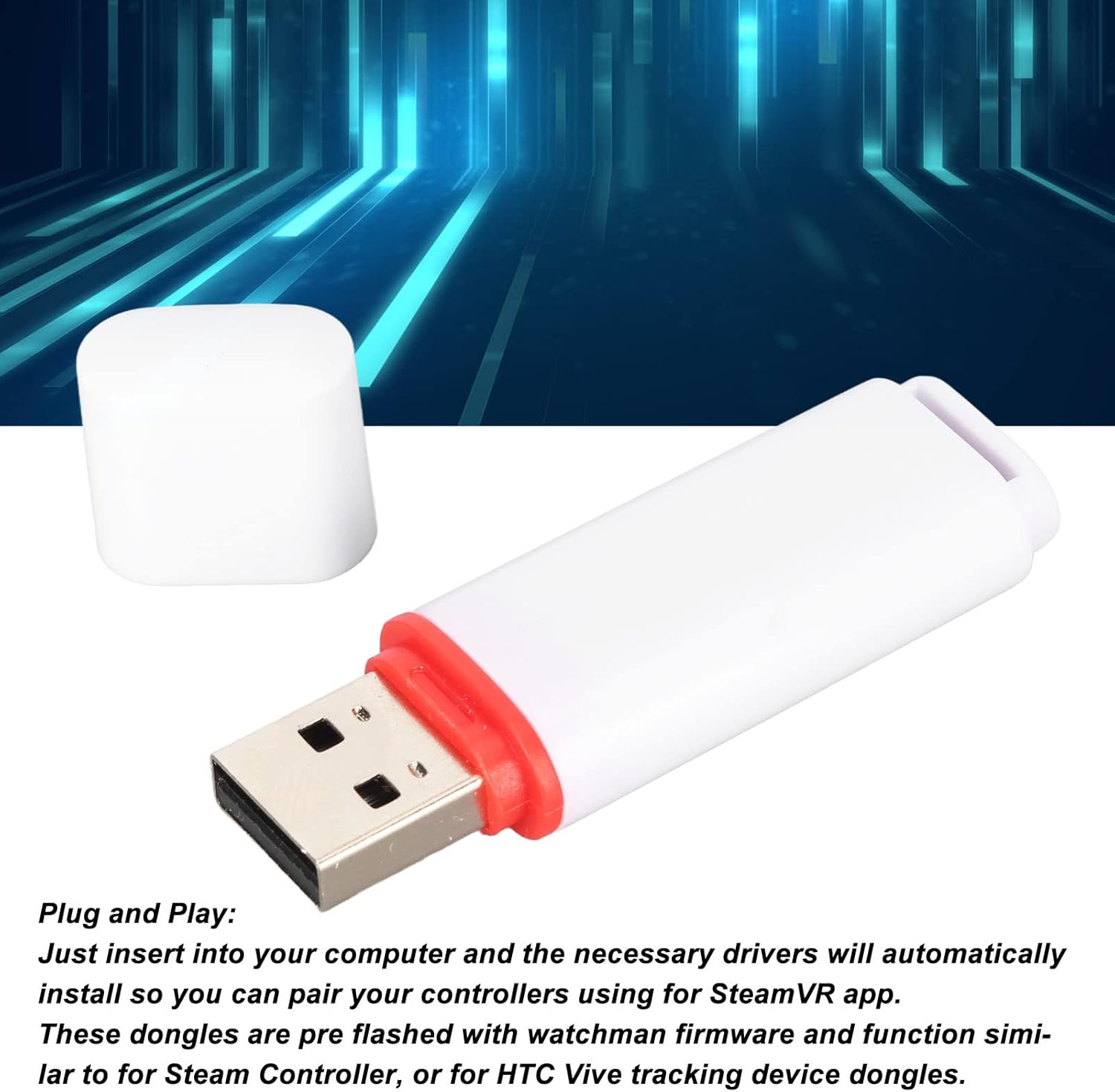 Upgraded Steamvr USB Dongle Receiver for Valve Index Controllers for HTC Vive Tracking Device for HTC Vive Controllers for Logitech VR Ink Pilot