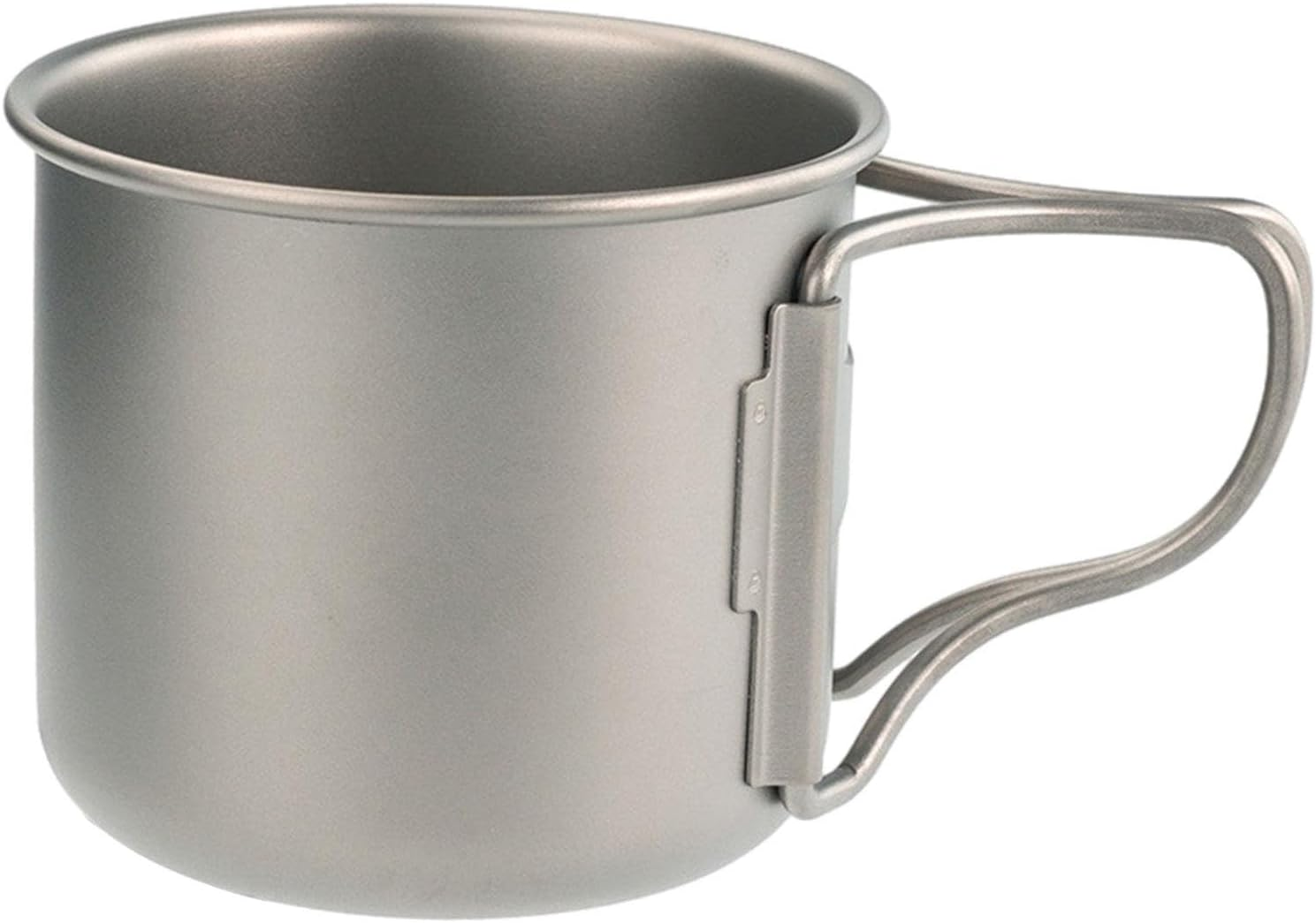 Eigell Titanium Cup Camping Cups Drinkware Metal Cups Travel Cup Outdoor Mug with Foldable Handle for Hiking Picnic Kitchen Campsite