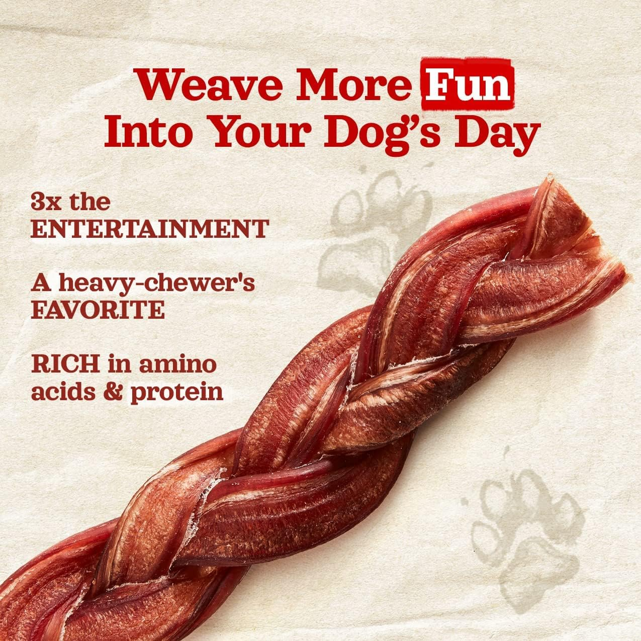 Natural Farm Odor-Free Braided Bully Sticks (12 Inch, 5 Pack) - 100% Grass-Fed Beef, Grain-Free, Low Fat & Fully Digestible Best Dental Treats - Safest Long Lasting Pizzle Chews to Keep Your Dog Busy image number 4