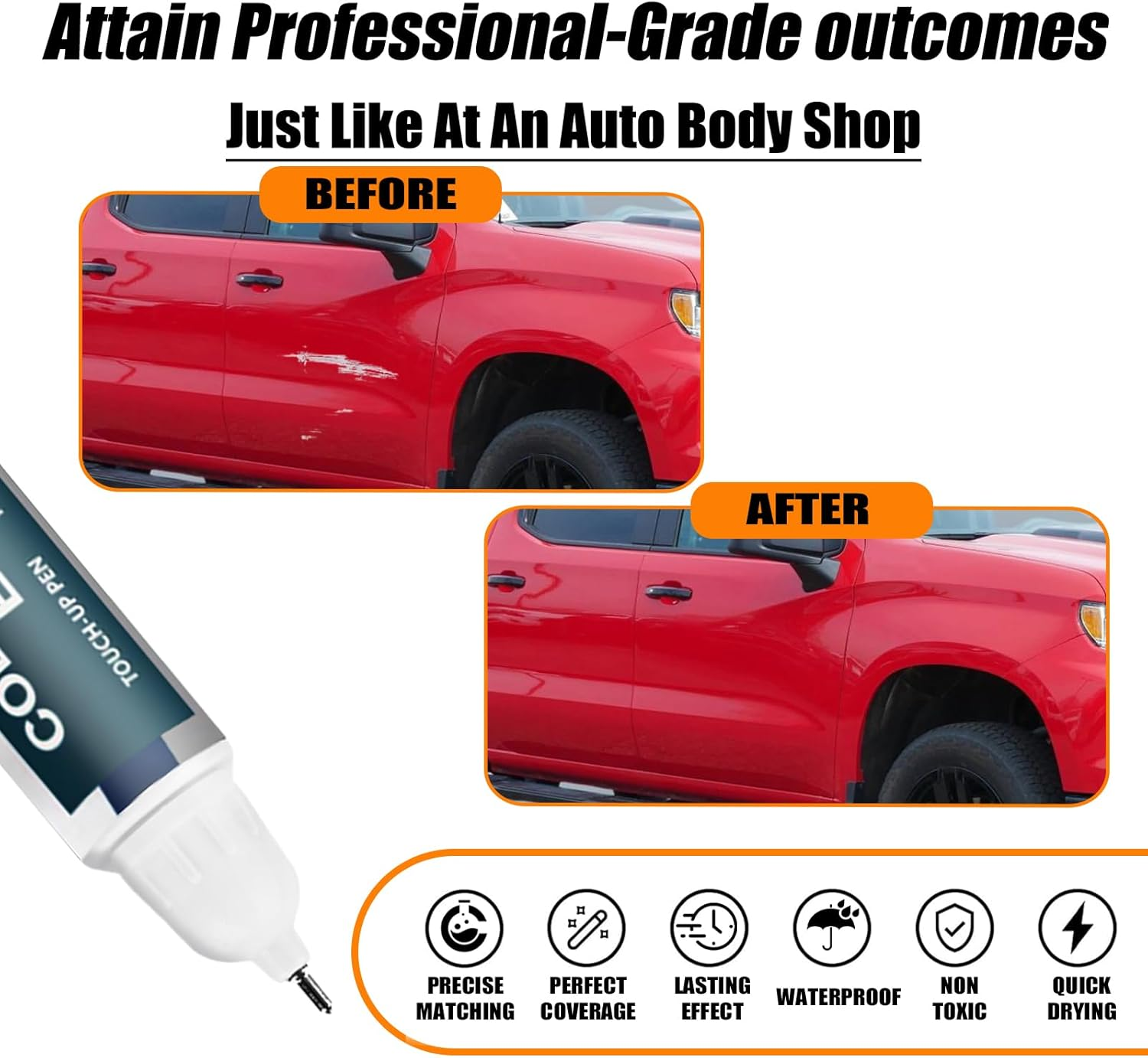 Red Hot(G7C/Wa130X) Touch up Paint Compatible with Chevrolet, Car Paint Pen Scratch Repair Two-In-One Touch up Paint, Premium Car Scratch Remover for Deep Scratches image number 3