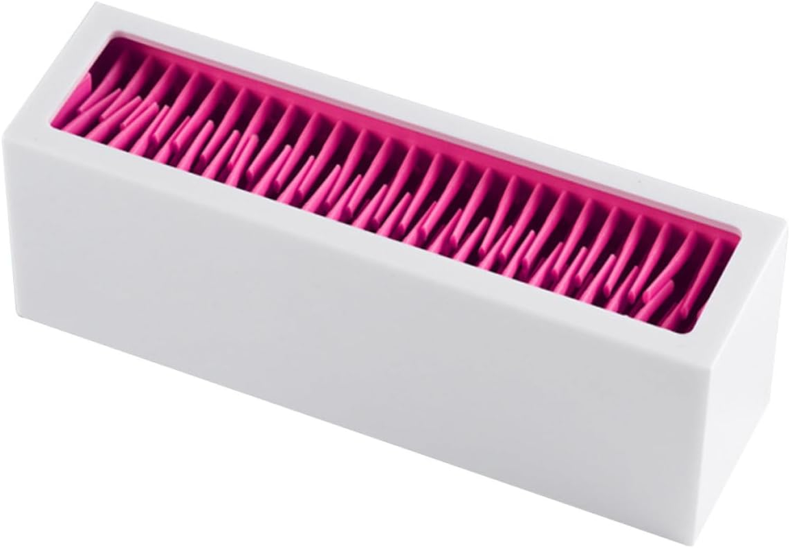 Zerodeko Makeup Brush Holder Cosmetic Brush Drying Rack Desktop Organizer Stand Portable Makeup Display Stand for Travel and Home Use, Random White Red or White Pink Color Random Color