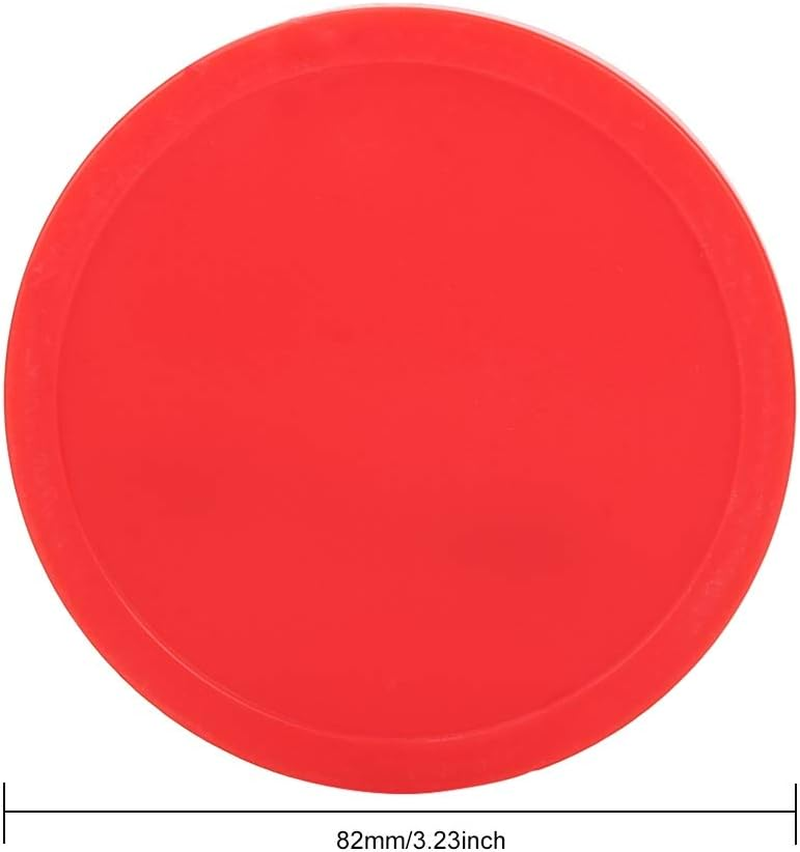 4PCS Air Hockey Pucks, Red Plastic Hockey Pucks Replacement Accessories for Game Tables, Game Room, Small Size for Kids, Large Size for Adult, (Large (82Mm)) image number 1
