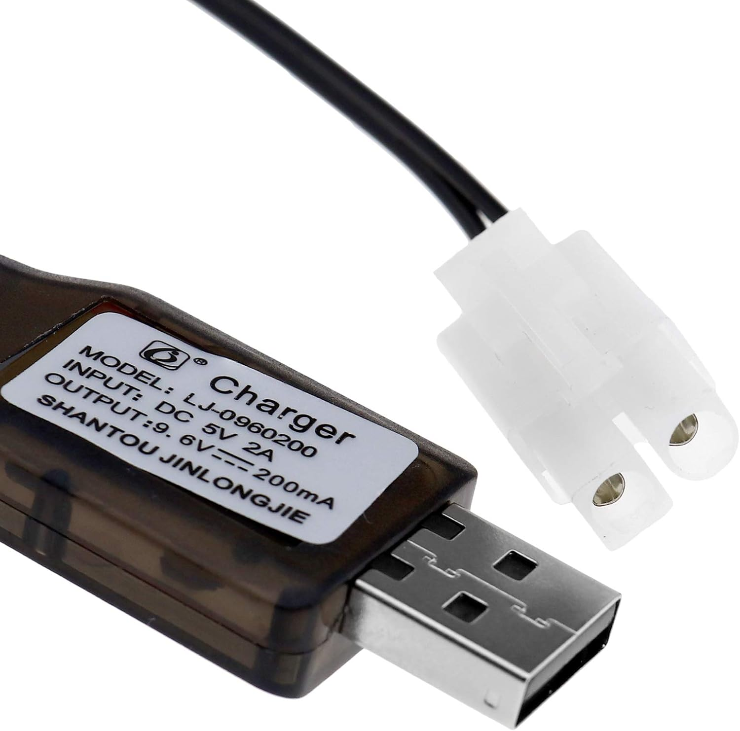 SING F LTD 9.6V Rechargeable Battery 200Ma USB DC 5V Charger Cable RC Car Boat Tank image number 2