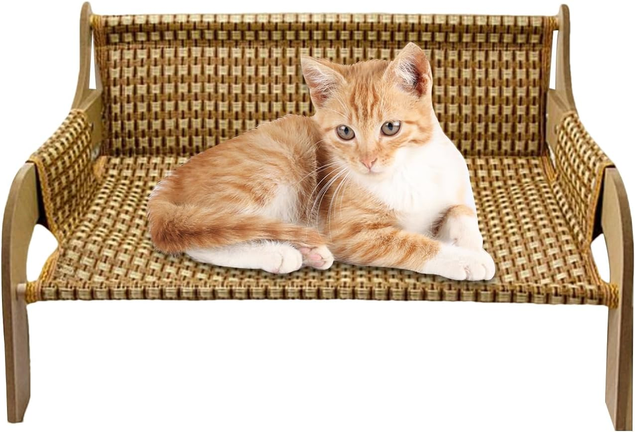 Lmyit Cat Hammock - Elevated Pet Sofa Cat Couch Bed - Raised Cooling Lounge Chair Pet Supplies Furniture for Living Room Bedroom Outdoor Indoor Pets Kitten Puppy Small Dogs