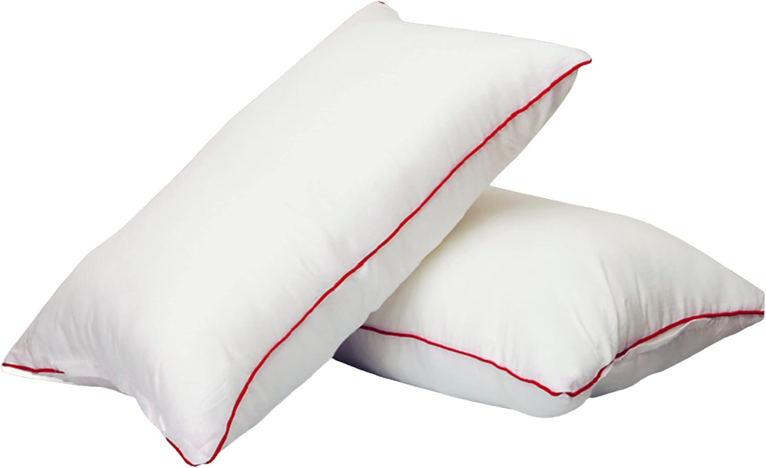 Flew Hotel Premium Pillow 100% Microfibre Pillow with Red Piping & Metal Zip for Adjustable Filling 72 Cm X 45 Cm image number 2