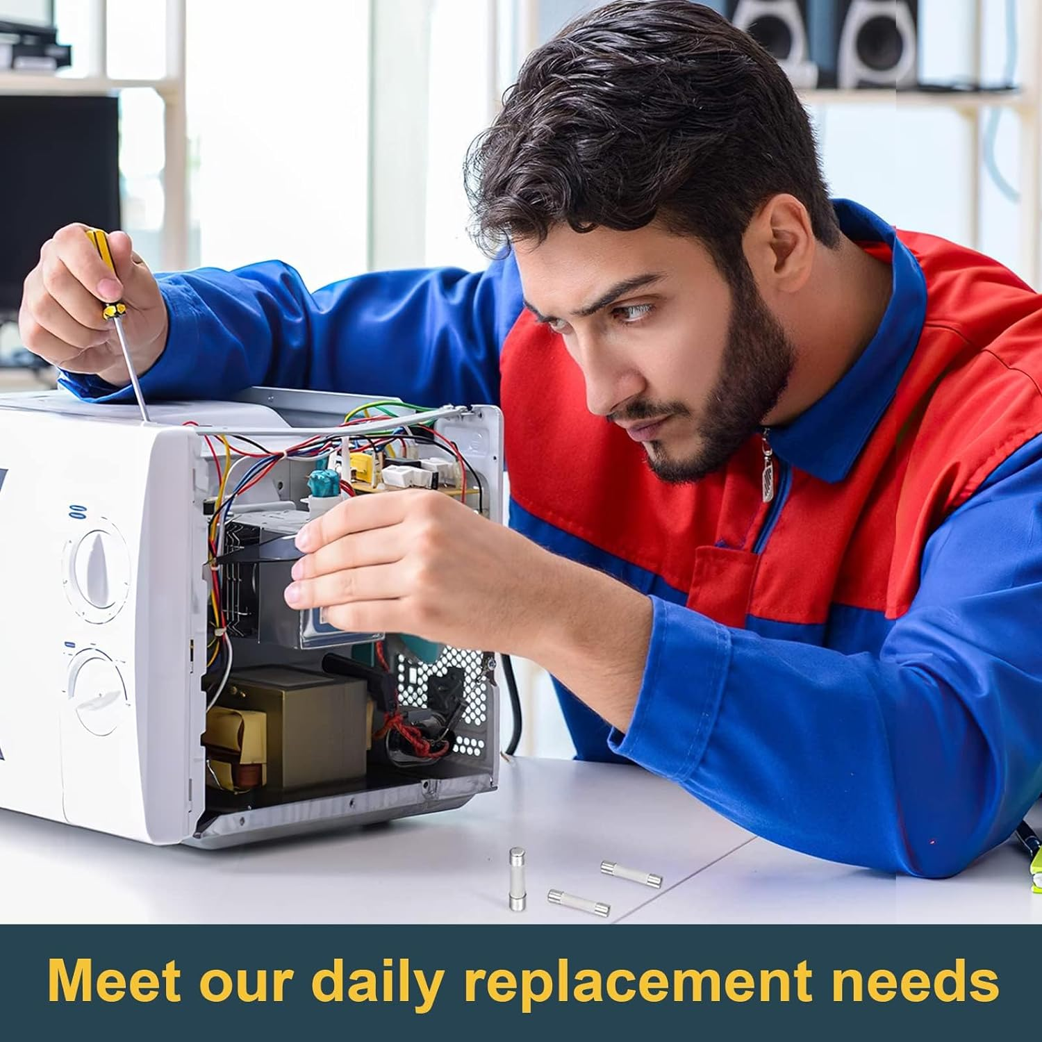 Glass Quick Fast Blow Fuse, 100Pcs Glass Tube Fuses Assorted Kit 0.2A~20A, 10 Models Each 10Pcs image number 3