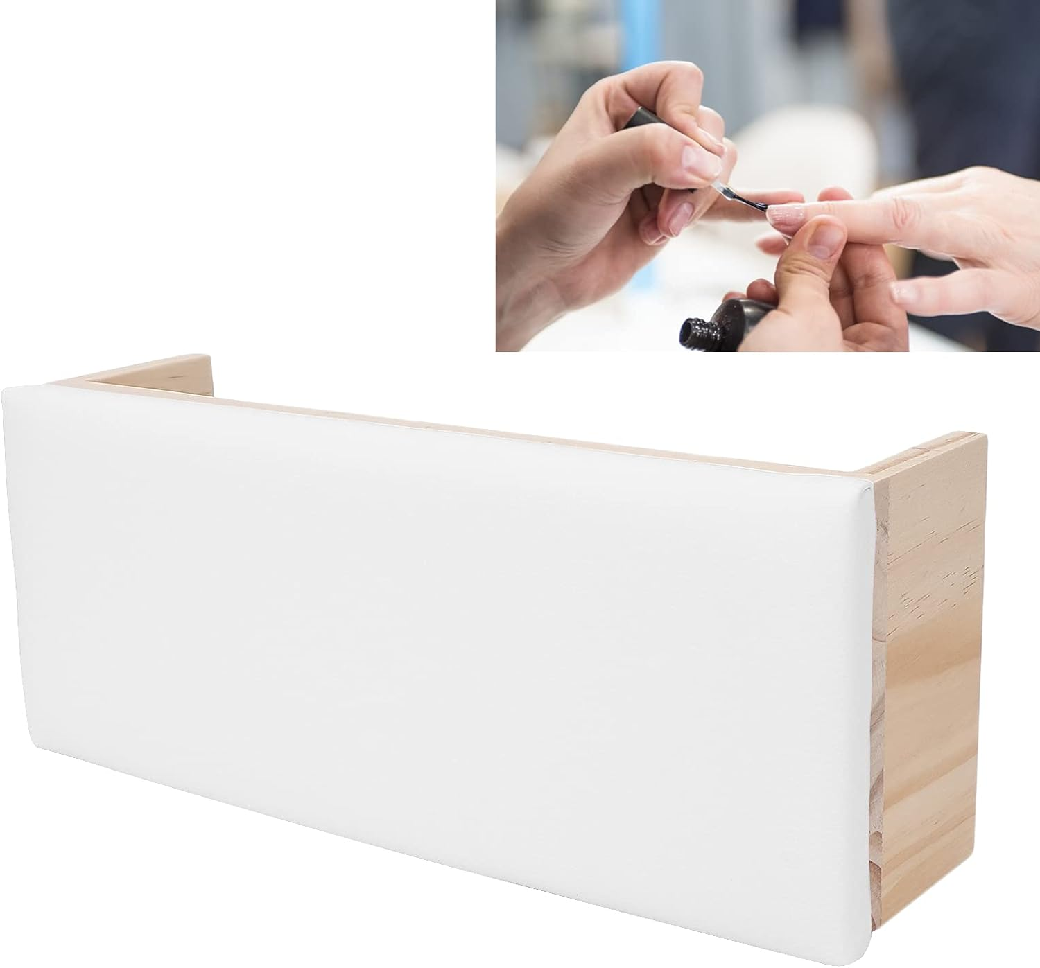 Nail Arm Rest, Nail Arm Rest Cushion Soft Log for Nail Technician Use for Home DIY for Nails Art Salon(White) image number 5