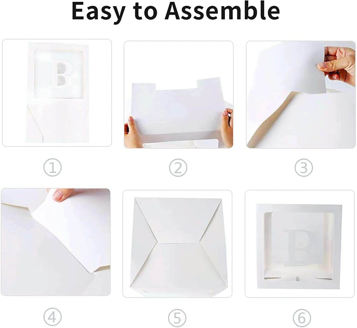 DAWNTREES First Birthday Decorations for Boy or Girl, 3 Pcs ONE Balloon Boxes for 1St Birthday, Baby Clear Blocks Party Decor&hellip; image number 2