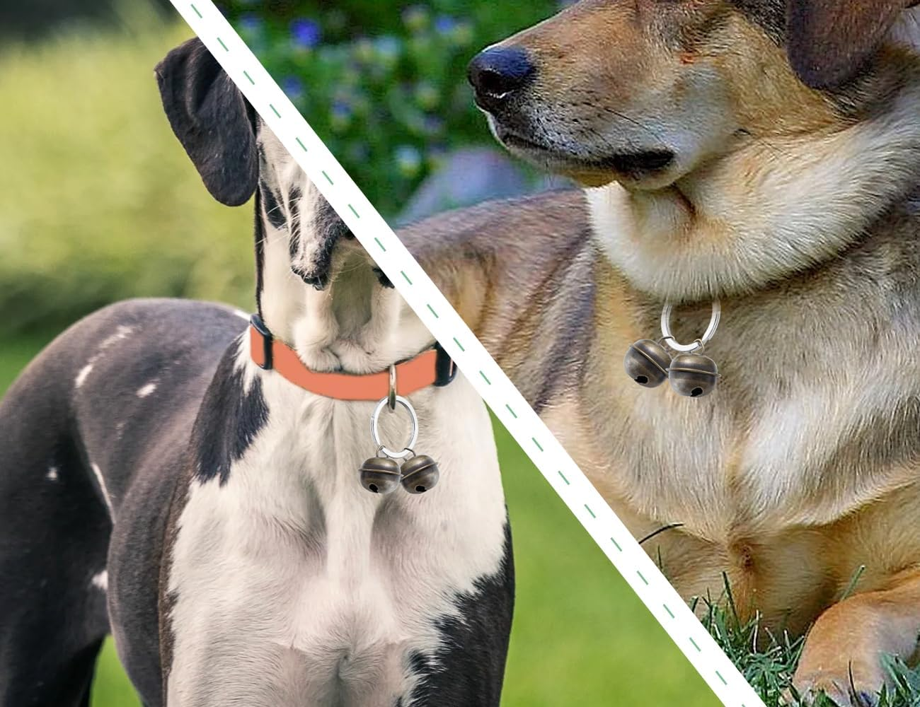 AOYEGIC Pack of 8 Bells, Loud Cat Dog Bell, Collar for Bell, Cats, Pets, Tracker Pendant for Training, with 4 Pieces Key Ring Pet