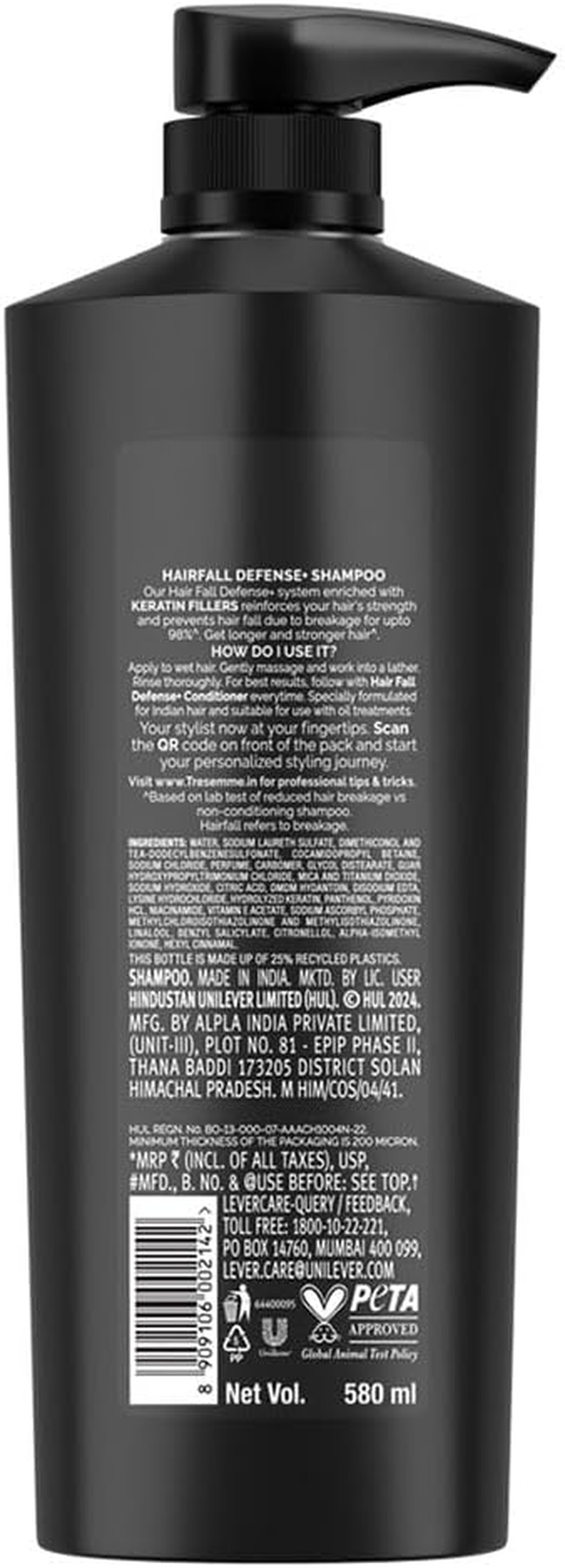 Tresemme Hair Fall Defense Shampoo, 580Ml image number 1