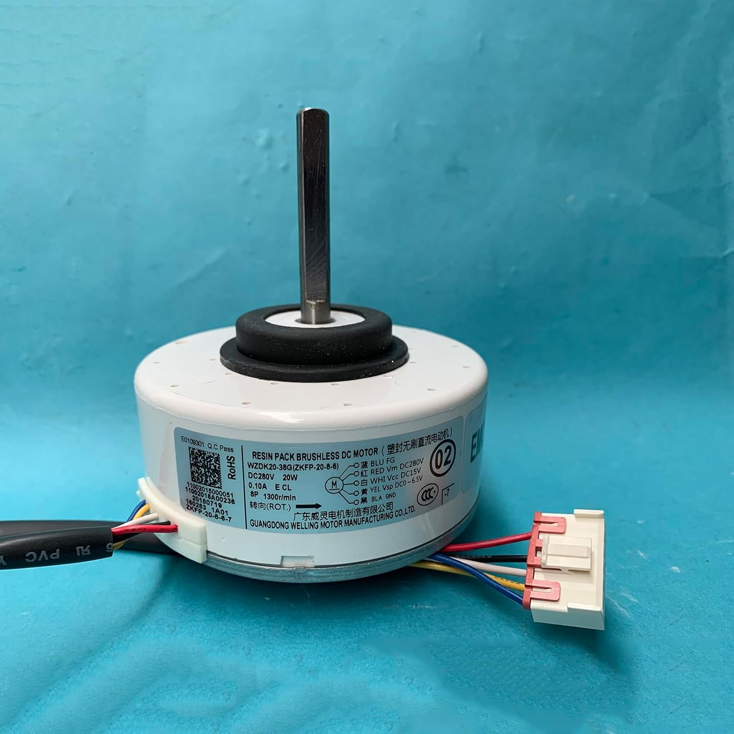 Air Conditioning Motor 20W WZDK20-38G (ZKFP-20-8-6) Brushless DC Fan Motor OEM Part image number 6