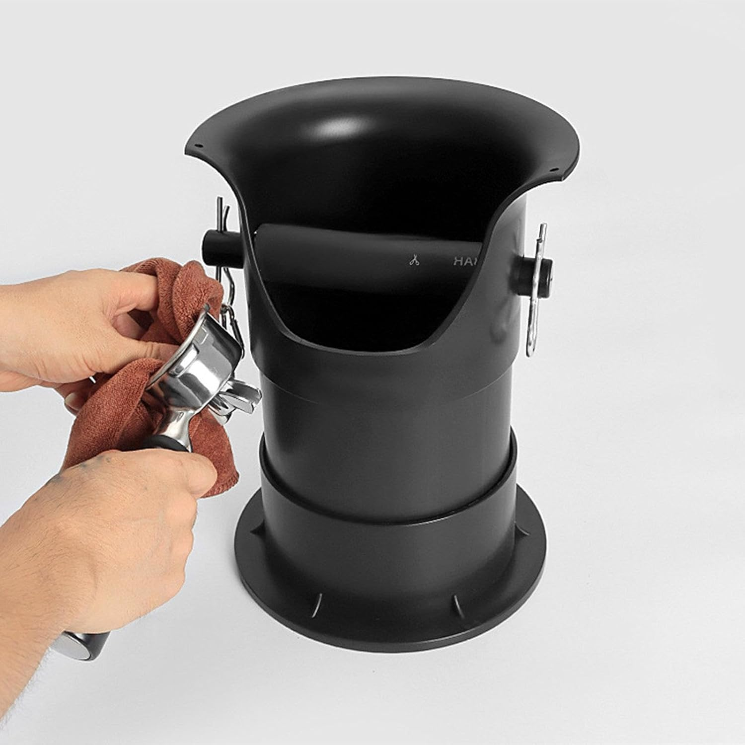 Leefasy Coffee Ground Knock Box Espresso Knock Box Coffee Maker Accessories Durable Large Capacity Coffee Waste Bin for Western Restaurants Office