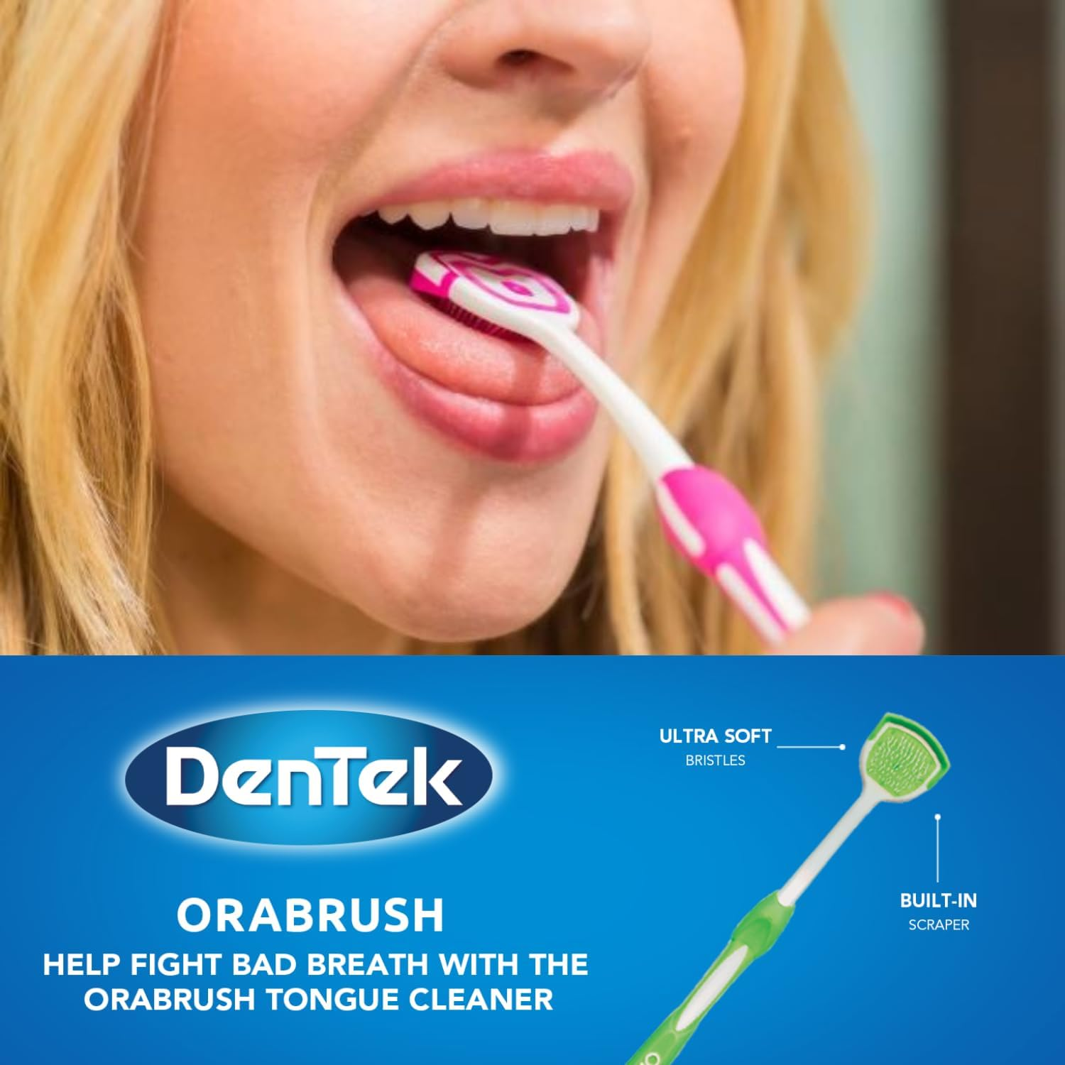 Dentek Orabrush Tongue Cleaner and Tongue Scraper