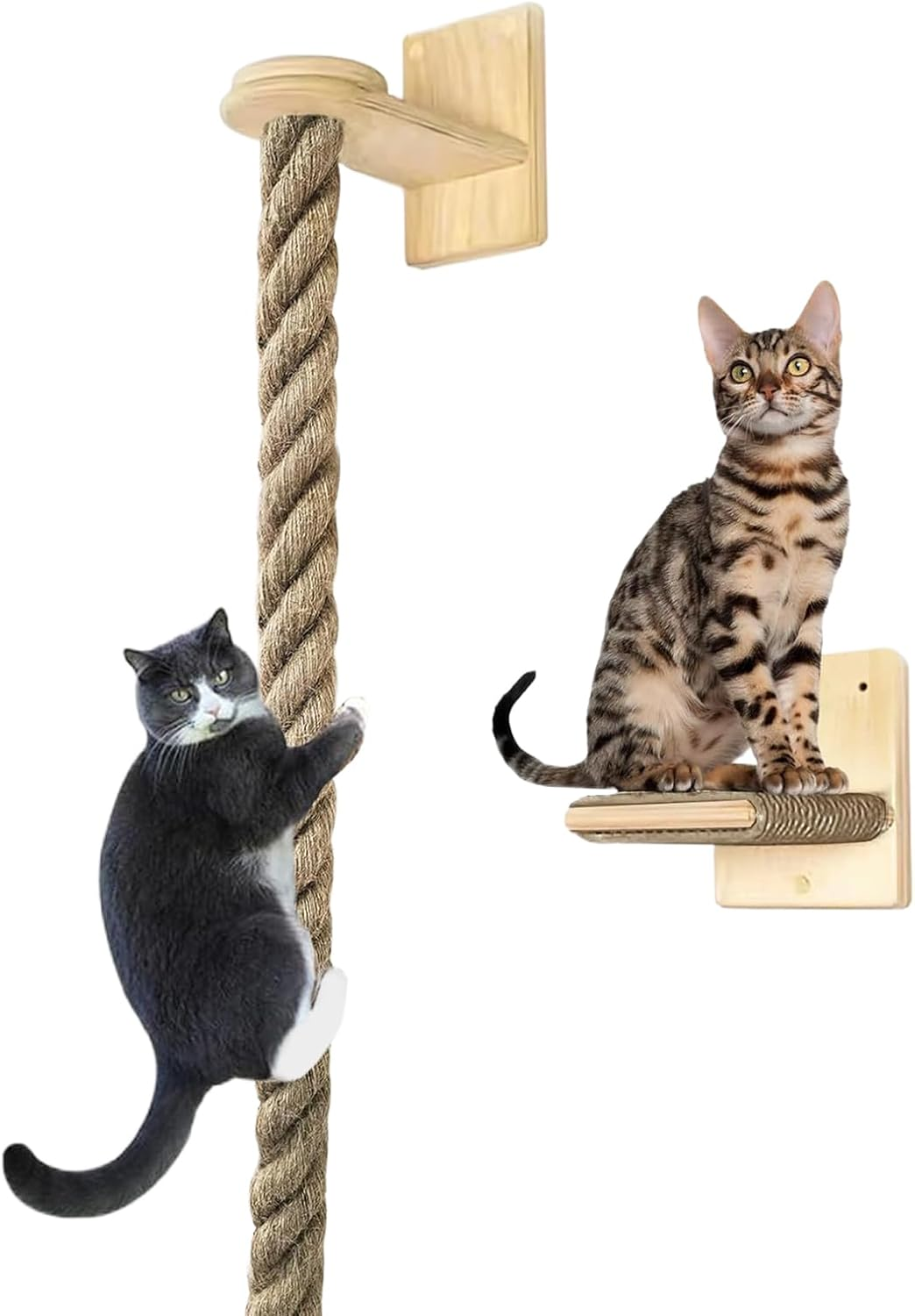 Wezalget Ceiling Cat Climbing Rope - Climbing Ladder for Kittens, Stairs Jumpers for Pets and Resting Platforms image number 6