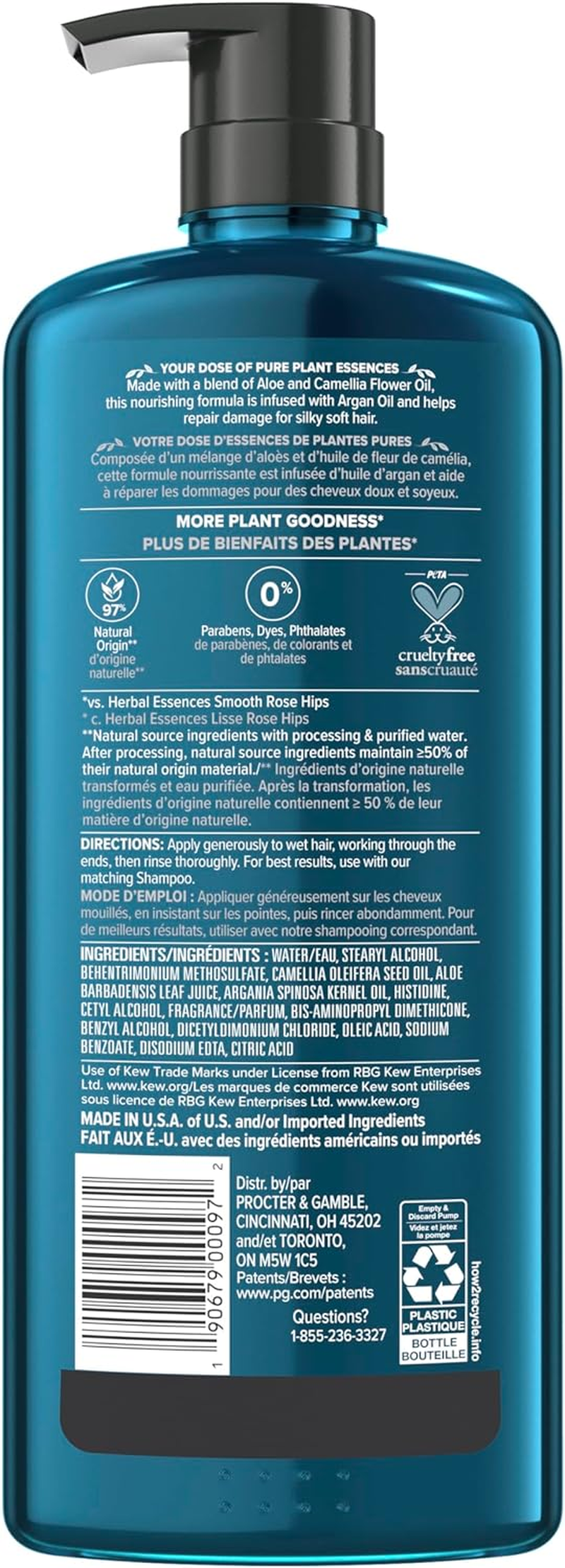 Herbal Essences Bio Renew Repair Argan Oil Conditioner, 600Ml image number 4